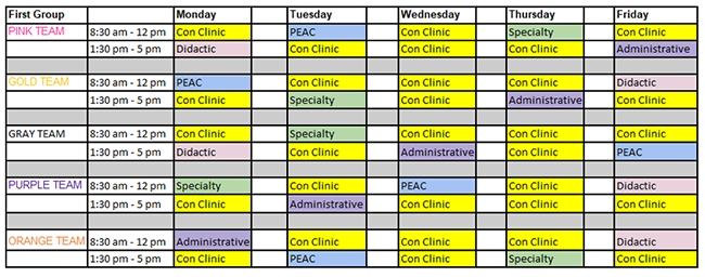 Ambulatory schedule